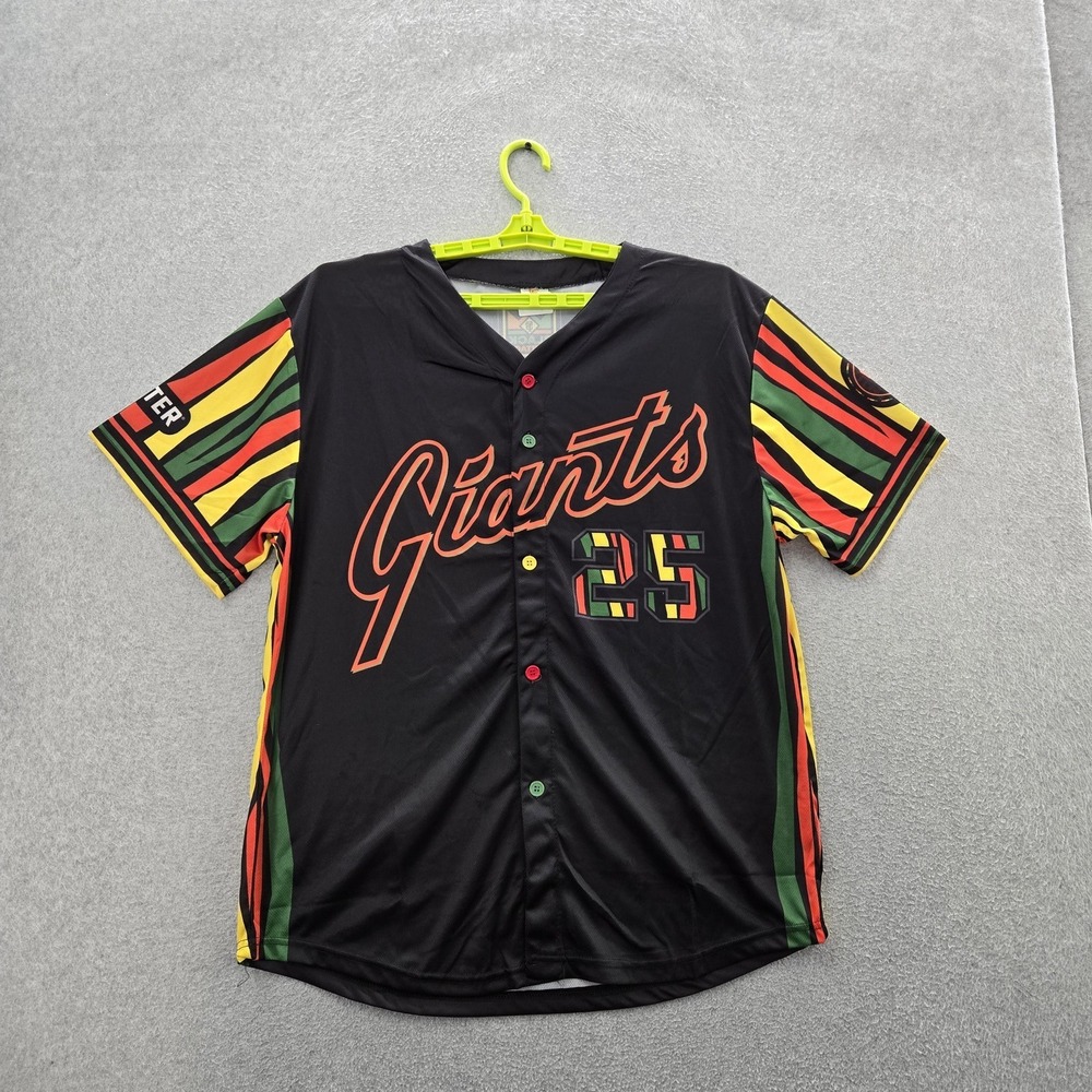 San Francisco Giants Men Jersey XL Cutwater Striped Black Heritage Barry Bond 25
